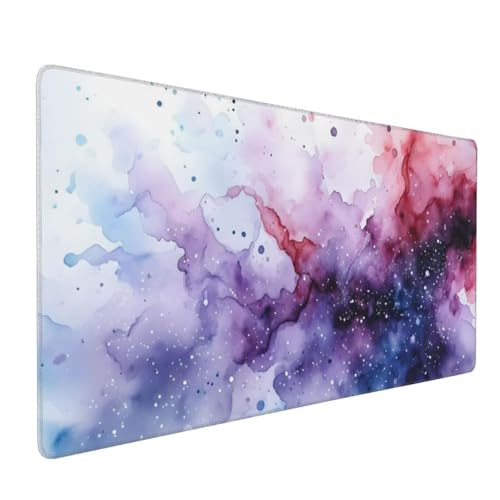 Abstrakt Mauspad, Gaming Mauspad Lila Mousepad Groß 700 x 400 mm Schreibtischunterlage, Genähte Kanten Mauspad, rutschfeste Gummibasis, für PC, Laptop Verbessert Präzision und Geschwindigkei H-363 von YOOYLLCY