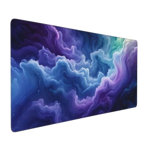 Mauspad XXL, 500 x 250 mm Gaming Mauspad Farbe, Mousepad Groß mit rutschfeste Gummibasis, Mauspad Wolke Wasserdicht & rutschfest, Großer Erweiterter Schreibtischunterlage für Home Office Dekor H-15 von YOOYLLCY