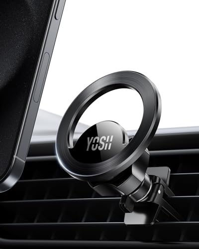 YOSH Mag-Safe Autohalterung Lüftung, NEU Leichtbauweise Magnetische Auto-Telefonhalterung, 360° drehbare Magnet-Telefon-Autohalterung für iPhone 15/14/13/12 Serie & Mag-Safe Handyhüllen von YOSH