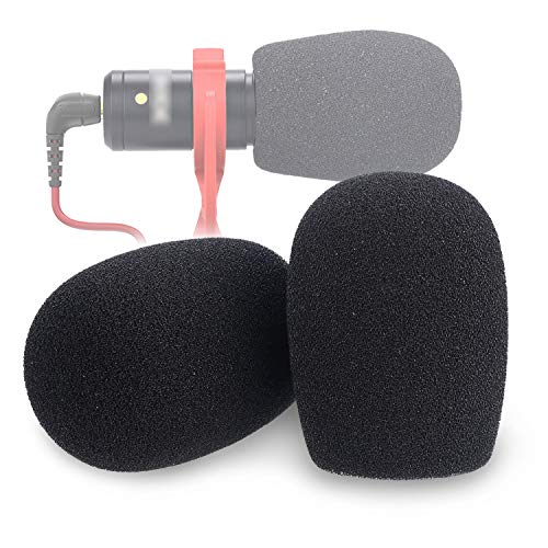 YOUSHARES VideoMicro Mikrofon Schaumstoff Windschutz Deadcat - Microphone Foam Windscreen Pop Filter für Rode VideoMic Me Me-L Kompaktes Mikrofon (2 PACK) von YOUSHARES