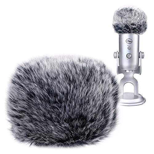 YOUSHARES Yeti Windschutz - Yeti Furry Pop Filter Muff - Fell Pop-Schutz für Blue Yeti USB Mic, Windscreen Yeti Pro USB Microphone Kondensator Mikrofon von YOUSHARES