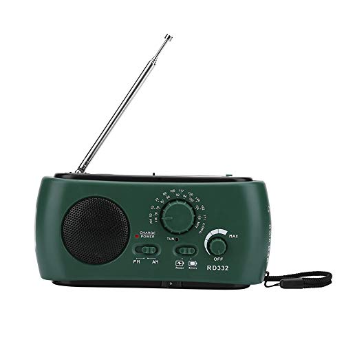 YOUTHINK Handkurbelradio, AM/FM-Radio Solarladeradio mit LED-Taschenlampe Notfallradio Notfalltaschenlampe Telefonladegerät für Camping im Freien von YOUTHINK