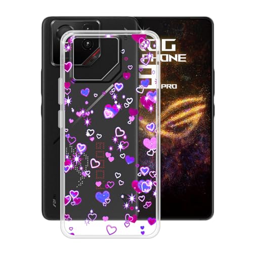 YQINHHME Hülle für Asus ROG Phone 9 Pro (6.78 Zoll) Stoßfest Anti-Kratzer Transparent Handyhülle Case, Ultradünne Flexible TPU Bumper Schutzhülle Cover für Asus ROG Phone 9 Pro - Liebesblase von YQINHHME