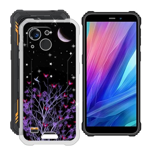 YQINHHME Hülle für Oukitel WP32 Pro (6.0 Zoll) Stoßfest Anti-Kratzer Transparent Handyhülle Case, Ultradünne Flexible Silikon TPU Bumper Schutzhülle Cover für Oukitel WP32 Pro - Ruhige Nacht von YQINHHME