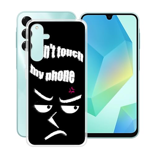 YQINHHME Hülle für Samsung Galaxy A16 5G (6.7 Zoll) Stoßfest Anti-Kratzer Transparent Handyhülle Case, Ultradünne Flexible TPU Bumper Schutzhülle Cover für Samsung Galaxy A16 5G - Berühr Mich Nicht von YQINHHME