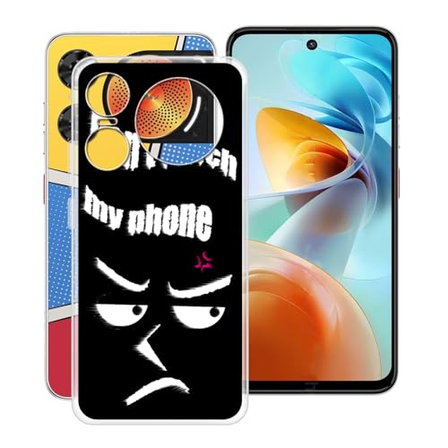 YQINHHME Hülle für ZTE Nubia Music 2 (6.70 Zoll) Stoßfest Anti-Kratzer Transparent Handyhülle Case, Ultradünne Flexible Silikon TPU Bumper Schutzhülle Cover für ZTE Nubia Music 2 - Berühr Mich Nicht von YQINHHME