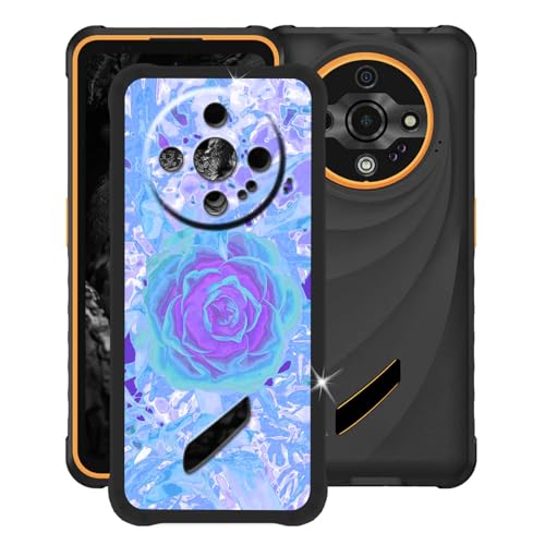 YQINHHME Schwarz Stoßfest Hülle für Ulefone Armor X31 Pro (6.56 Zoll), Ultradünne Anti-Kratzen Handyhülle Cover Weiches Silikon Schutzhülle Tasche für Ulefone Armor X31 Pro - Blumen blühen von YQINHHME