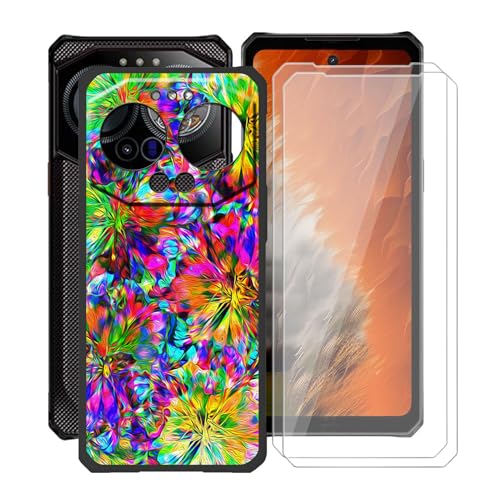 YQINHHME Schwarz Stoßfest Schutzhülle Hülle Cover für IIIF150 B3 Pro 5G (6.60 Zoll) + 2 Stück Gehärtetem Glas, Ultradünne Silikon Sanft TPU Bumper Handyhülle Case - Bunt von YQINHHME