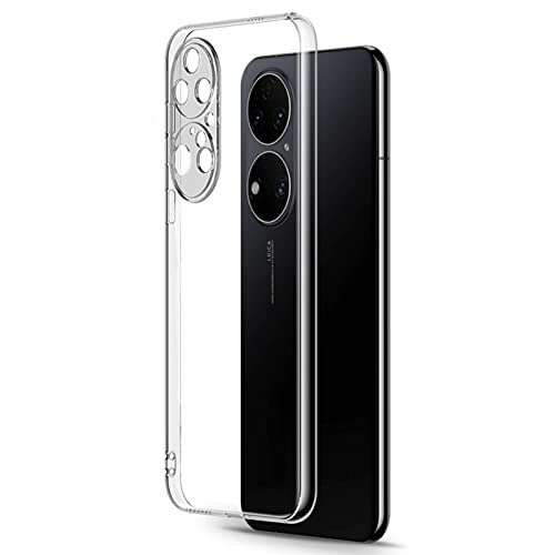 YSJJZRL Entwickelt für die Huawei P50 Pro-Hülle, stoßfeste, transparente Stoßfängerabdeckung, kratzfeste, transparente Rückseite, HD-Klarsichtfolie für die Huawei P50 Pro-Hülle von YSJJZRL