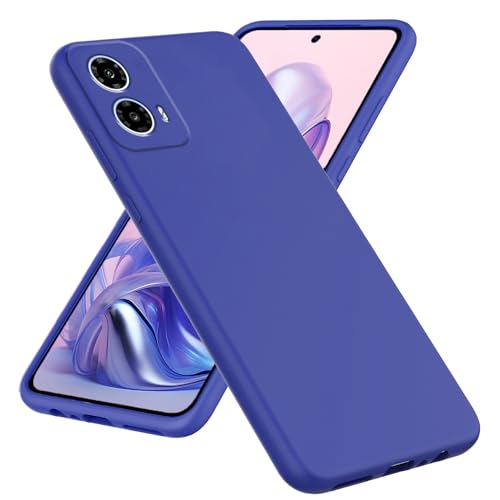 YSONCHAN Silikonhülle für Motorola Moto G34, Bumper Schutzhülle, Anti-Fingerabdruck Handyhülle, Stoßfest Weiche Hülle und leicht zu Reinigen Case. Blau von YSONCHAN