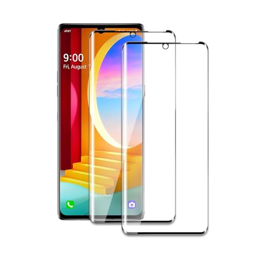 2 Stück Schutzfolie für LG velvet/LG G9, 3D Gebogene vollständige Abdeckung Schutzglas Folie, Anti-Kratzer, Anti-Öl, Anti-Bläschen, Einfache Installation von YSVDTEE