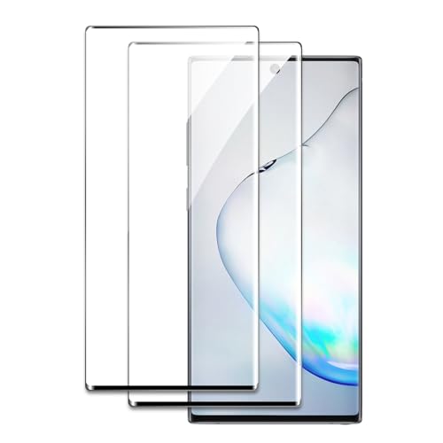 2 Stück Schutzfolie für Samsung Galaxy Note 10, 3D Gebogene vollständige Abdeckung Schutzglas Folie, Anti-Kratzer, Anti-Öl, Anti-Bläschen, Einfache Installation von YSVDTEE