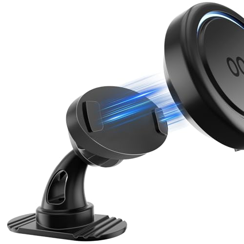 YSYFAD 360° Drehung Magnetische Autohalterung für OOONO CO-Driver NO2 Blitzerwarner, OOONO 2 Halterung Auto Eingebauter Magnet Exakte Passform mit Originalgetreuem Magneten, Schwarz von YSYFAD