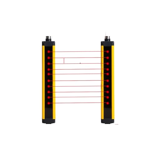 photoelectric beam sensor 35 x 50 Lichtvorhänge, 26/28 Strahlen, 20 mm Abstand, Sicherheitsschutz, 3,0 m Fotosensor(APS50-2420,NPN NC) von YUANFAHHH