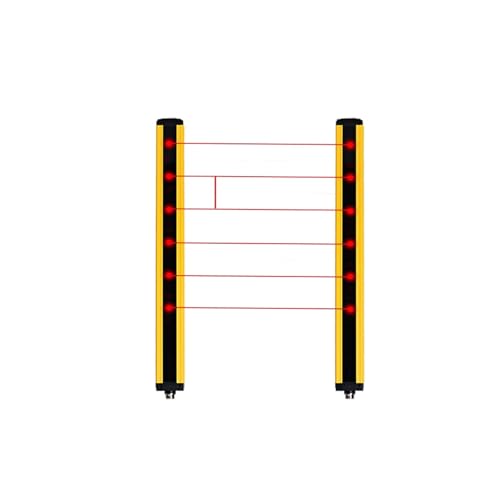 photoelectric beam sensor APS35-04/06/0820 Sicherheits-Lichtvorhänge, 35 x 35 mm, 8 Strahlen, NPN, PNP, Anti-Sonnenlicht-Gitter-Geräteschutz(Black APS35-0620,NPN NC) von YUANFAHHH