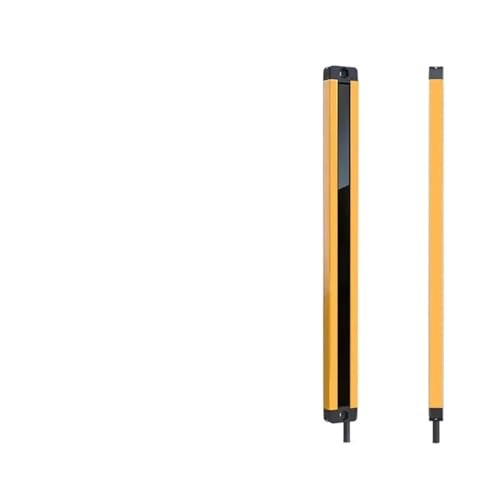 photoelectric beam sensor Ultradünner Sicherheits-Lichtvorhang-Sensorschalter, 24 V, fotoelektrisches Infrarot-Gitter-Schutzgerät, 10 mm, 20 mm Bereichsschutz, NPN(Yellow 20mm- 10 Beam,NPN_NORMALLY OP von YUANFAHHH