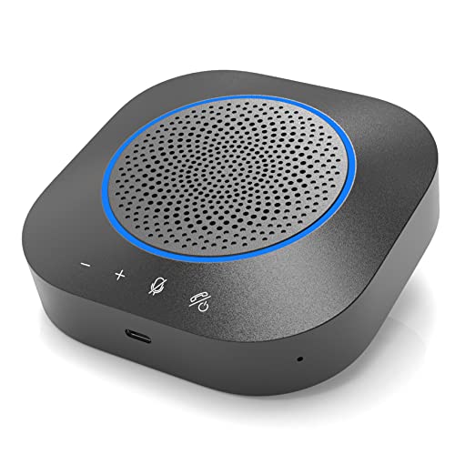 YUANJ Bluetooth Konferenzlautsprecher, USB Konferenzlautsprecher für Homeoffice, 4 integrierte Mikrofone für verbesserte Sprachaufnahme & Noise Cancelling, Mikrofon PC für Zoom, Skype etc. von YUANJ