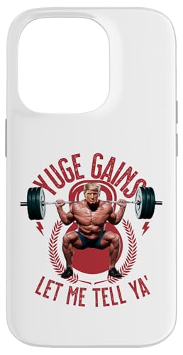 Hülle für iPhone 14 Pro Langhantel Squat Yuge Gains Let Me Tell Ya Trump Workout Lustig von YUGE Hilarious Trump Designs & Apparel