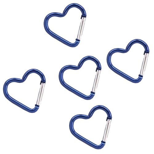5 x herzförmige Federverschlüsse aus Aluminiumlegierung, Karabinerhaken, Schlüsselanhänger, Schnallen, Hardware 5 x herzförmige Federverschlüsse aus Aluminiumlegierung, Karabinerhaken, Schlüsselanhänger, Schnallen, Hardware von YUGSHNKFC