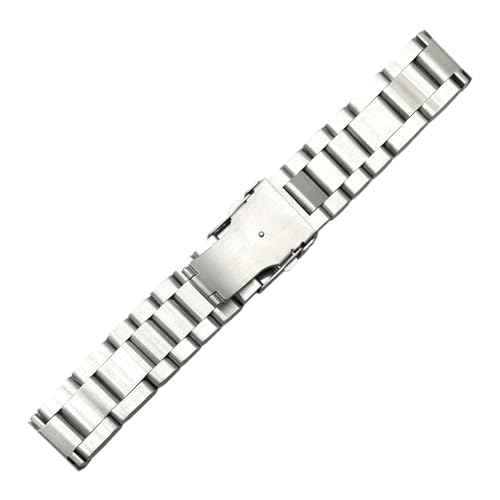 YUGSHNKFC 22-mm Edelstahl Komfortgurt Für Smartwatch Wasserdichtes Verstellbares Armband Metallarmband Mit Einfach Zu Öffnendem Verschluss von YUGSHNKFC