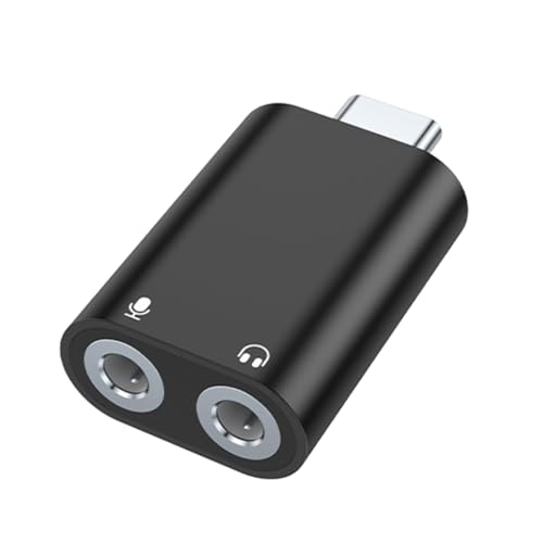 YUGSHNKFC MultiDevice Musik-Sharing-Adapter, USB C auf zwei 3,5-mm-Buchsen, USB-C-Doppel-Kopfhörer-Splitter für Typ-C-Geräte YUGSHNKFC MultiDevice Musik-Sharing-Adapter, USB C auf zwei 3,5-mm-Buchsen, USB-C-Doppel-Kopfhörer-Splitter für Typ-C-Geräte von YUGSHNKFC