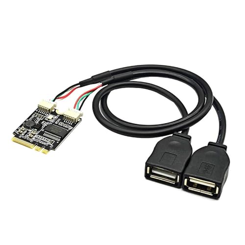 YUGSHNKFC WiFi-Key-A-auf-USB-Adapterkarte für Akey 2230 auf 2 x USB 2.0-Konverter für Desktop-Motherboards von YUGSHNKFC