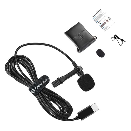 USB-C-Lavalier-Mikrofon, 360-Grad-Tonabnehmer, Clip-On-Mikrofon für Laptops, Streaming, Konferenzen, Interviews und Online-Singen von YUNNIAN