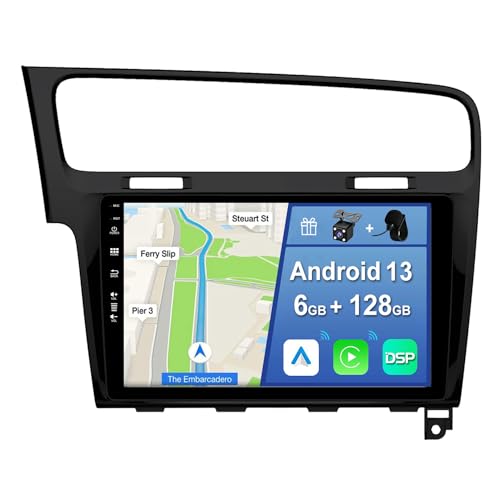 [6GB+128GB] Android 13 Autoradio für VW Golf 7 Golf VII 2012-2020-[Integriertes CarPlay/Android Auto/DSP/GPS]-10.1 Zoll IPS Screen-DAB/Mirror Link/Bluetooth 5.0/AHD/360 Kamera von YUNTX