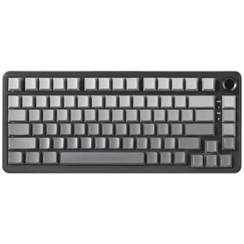 YUNZII B75 Mechanische Tastatur, 75% Hot Swappable Tastatur mit Knopf, RGB Backlit Dichtung Gaming Tastatur mit Double-Shot PBT Keycaps, Kirschprofil (Gradient Black, Milk v2 linear Switch) von YUNZII