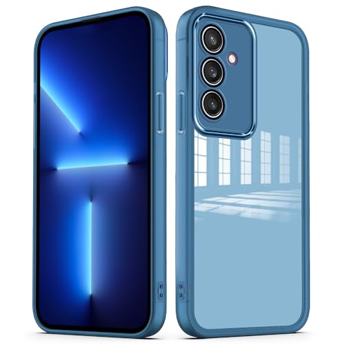 YUXING Hülle für Samsung Galaxy S23 FE Handyhülle Transparente mit Kameraschutz Folie Ultra Dünnes Schutzhülle Bumper Slim Case Back Cover - Blau von YUXING