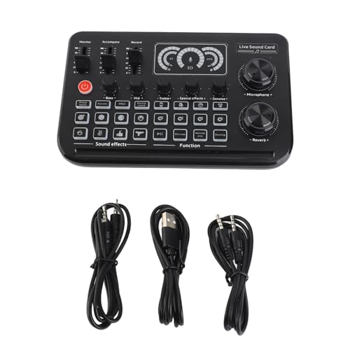 Broadcast Sound Card Streaming Sound Card Mixer BT Wireless Plug and Play Intelligent Rauschenreduzierung in 1200 -mAh -Akku mit Mikrofon -EQ -Einstellung für Gaming -Live von YUYTE