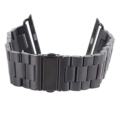 YUYTE Uhrenarmband, Verstellbares Edelstahl-Ersatzarmband, Uhren-Ersatzarmband für Iwatch, Armband-Zubehör für Iwatch (schwarz) (Schwarz) von YUYTE