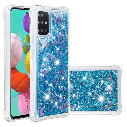 YVWUNH Glitzerhülle für iPhone 15 Plus iPhone 14 13 12 11 Pro Max X XR XS Hülle Klare helle dynamische flüssige Treibsand-Telefonabdeckung, H, für iPhone 11 Pro Max von YVWUNH