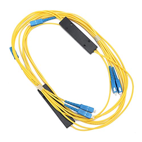 1x2 Glasfaser-Splitter, 2 Stück Glasfaser-Splitter, Geringe Einfügungsdämpfung, Optisches LAN, CATV, FTTH, Glasfasersensor 0,6 dB. 1x2, Elektronisches Kabel von YWBL-WH