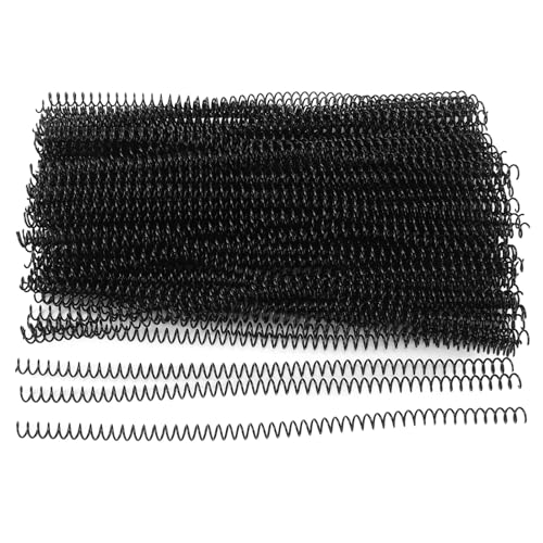 8-mm-Spiralbindungsspulen, 48 Schlaufen, 40 Blatt Kapazität, 100 Stück Kunststoff-Binderücken für A4-Papier, 360-Grad-Drehung. (BLACK) von YWBL-WH