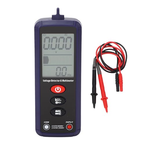 Digitales Multimeter, NCV-Spannungsprüfer mit Taschenlampe, Steckdosenprüfer, Misst Batterien, Strom, Widerstand, Dioden von YWBL-WH