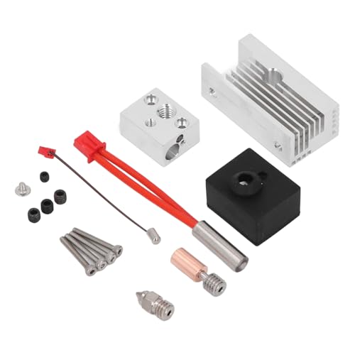 Extruder-Heizblock-Upgrade-Kit, Ti-Legierung, Kupfer, Bimetallbeschichtete Düse aus Aluminium für ENDER-3 S1 3D-Drucker, Durchmesser 6 X 72,5 Mm, 24 V, 40 W, Anschluss XH2.54 von YWBL-WH