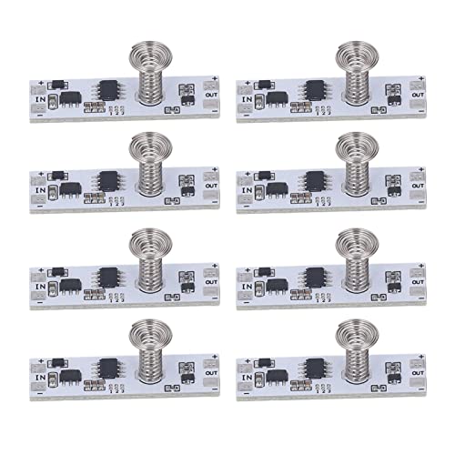 Stufenloses Dimmmodul-Panel, 8-teiliges Kapazitives Touch-Dimmer-Schaltermodul, Stufenloses Integriertes Schaltkreis-Dimmmodul-Panel für LED-Licht, Kapazitiv von YWBL-WH