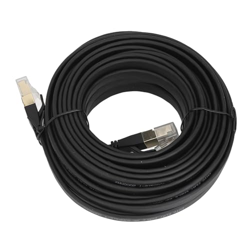 YWBL-WH 40-Gbit/s-Ethernet-Kabel, Cat 8 Flach, Hochgeschwindigkeits-2000-MHz-Internetkabel für Router, Modem, 32,8 Fuß Langes LAN-Kabel mit Kupferleiter, für TV, PC, Spielekonsole von YWBL-WH