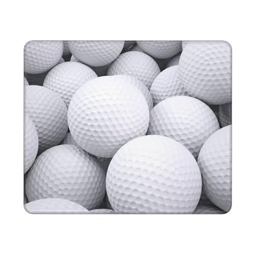 YXDVPALNE 3D-Golfballmuster, Mauspad, rutschfeste Gummiunterseite, wasserdichtes Mauspad, 25 x 30 cm von YXDVPALNE