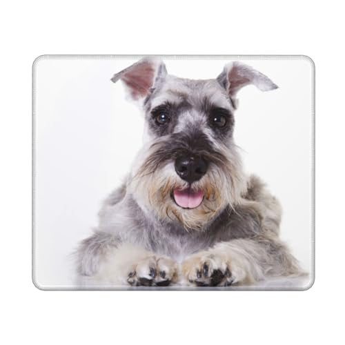 YXDVPALNE Schnauzer Hund süß, Mauspad, rutschfeste Gummiunterseite, wasserdichtes Mauspad, 25 x 30 cm von YXDVPALNE