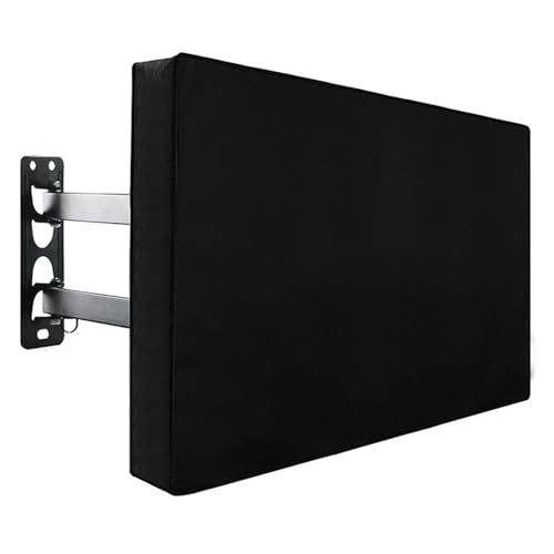 YXINAER Outdoor-TV-Abdeckungen für den Außenbereich, staubdicht, wasserdicht, Oxford-TV-Abdeckung, schwarz, TV-Hülle (101,6 - 106,7 cm) von YXINAER