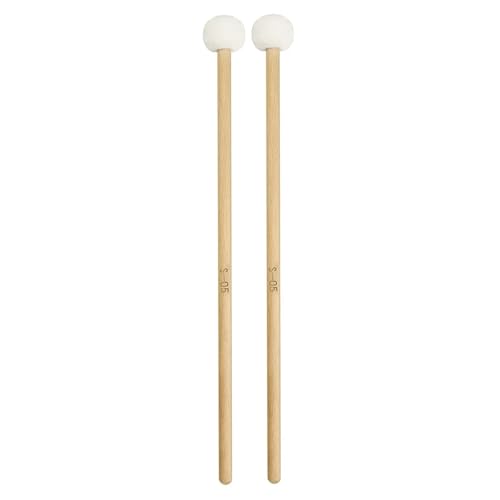 1 paar Filz Schlägel Drumsticks Drum Sticks mit Holz Griff for Percussion Instrument Mithelfer von YXIUEYINGE