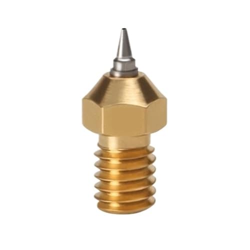 0,2–0,5 mm abnehmbare 3D-Druckerdüse, Messingdüse mit Edelstahlspitze, E3D-3D-Druckerteile, gleichmäßige Seidenausgabe, 1 Stück(0.4mm) von YXYFA