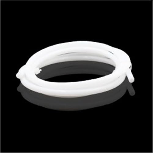 1 m x OD 4 mm PTFE-Schlauch, ID 2 mm/3 mm weiß/transparent, Hotend Bowden-Extruderrohr, PTFE-Schlauch für Filament 1,75/3,0 mm, 1 Stück (weiß, 2 x 4 mm) von YXYFA