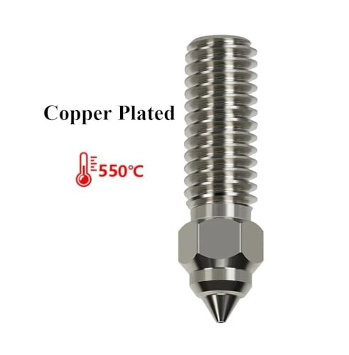 3 Stück Messing/vergoldetes Kupfer/Hartstahldüsen, 3D-Druckerdüse for encler 3 V3 KE K1/ K1 MAX CR-M4/Sovol Sv06 Plus/Sv07 Düse(Grey,0.6mm) von YXYFA