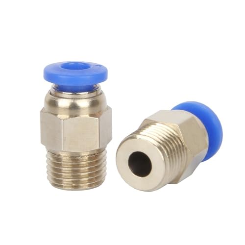 4 Stück PC4-01 Straight Through-Pneumatikanschlüsse, V6-Zuführungsadapter, PTFE-Schlauch-3D-Druckeranschluss for 1,75 mm Hotend(Blue) von YXYFA