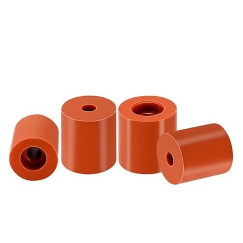 Weiß/Orange/Schwarzer fester Silikonabstandshalter, 16/18 mm 3D-Drucker-Heißbett-Nivelliersäule, Silikonbetthalterungen for 3D-Druckerteile(Orange,18mm) von YXYFA