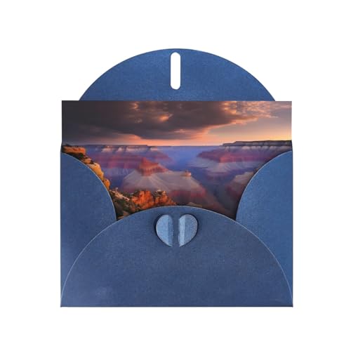 Blue YYHHAOFA Grußkarte mit großem Canyon-Druck, hochwertiges Perlglanz-Papier mit doppelseitigem Perlen-Effekt und funkelndem Design von YYHHAOFA