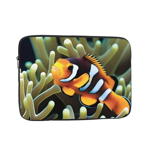 YYHHAOFA 13 Zoll Laptop Hülle, Clownfish Fisch Muster Leichte Laptophülle für Damen Herren Laptop Tasche für Business Reisen Büro von YYHHAOFA